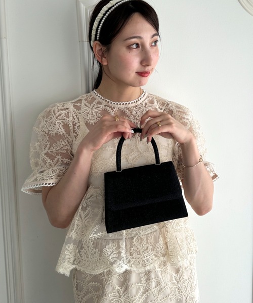 MYMOOD.(マイムード)の「2WAYスクエアハンドバッグ ショルダーバッグ パーティーバッグ結婚式 オケージョン パーティー お呼ばれ(クラッチバッグ・レディース・ゴールド/ブラック/シルバー・FREE)」の11枚目の写真