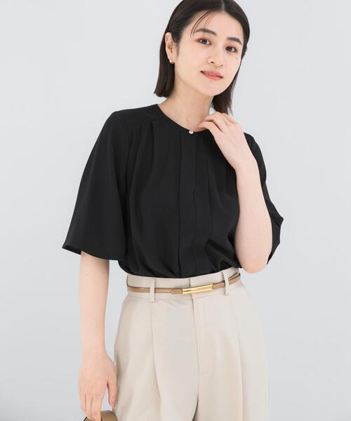 URBAN RESEARCH ROSSO WOMEN(アーバンリサーチ ロッソ)の「2WAYウォッシャブルフレアスリーブ ブラウス(シャツ/ブラウス・レディース・ブルー系その他/ブラック/オフホワイト・FREE)」の3枚目の写真