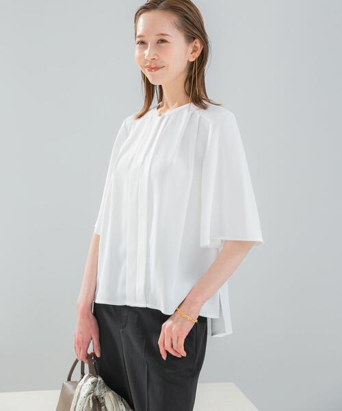 URBAN RESEARCH ROSSO WOMEN(アーバンリサーチ ロッソ)の「2WAYウォッシャブルフレアスリーブ ブラウス(シャツ/ブラウス・レディース・ブルー系その他/ブラック/オフホワイト・FREE)」の7枚目の写真