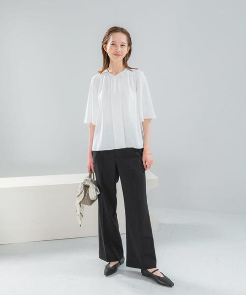 URBAN RESEARCH ROSSO WOMEN(アーバンリサーチ ロッソ)の「2WAYウォッシャブルフレアスリーブ ブラウス(シャツ/ブラウス・レディース・ブルー系その他/ブラック/オフホワイト・FREE)」の9枚目の写真