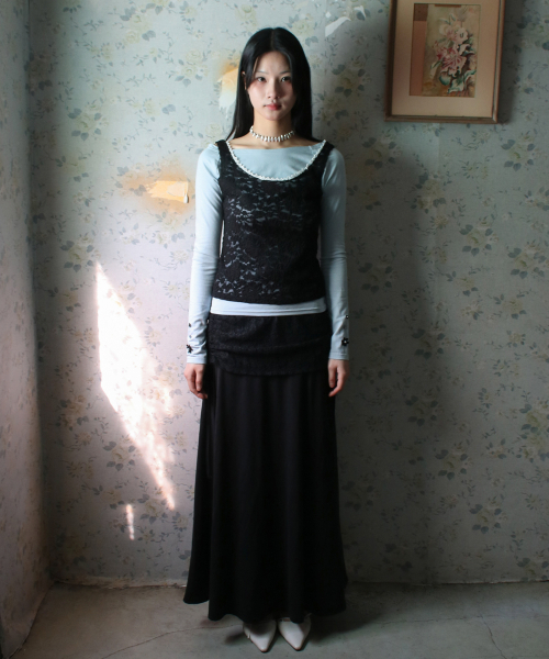 RUBATI(ルバティ)の「サシャレースプチビスチェ_ブラック(Tシャツ/カットソー・レディース・その他・FREE)」の3枚目の写真