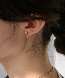 【金属アレルギー対応】ワンタッチライナースタービジューフープピアス