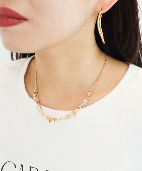 Green　Parks（グリーンパークス）の「ランダムビーズチェーンネックレス（ネックレス・レディース・ゴールド/シルバー・FREE）」の7枚目の写真