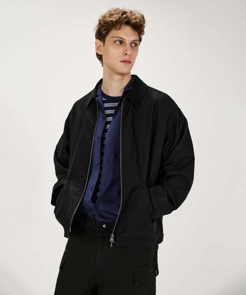 SHIRTER（シャーター）の「LINEN MOLESKIN FOREMAN JACKET (BLACK)（ミリタリージャケット・メンズ・その他・LARGE/MEDIUM/SMALL）」の5枚目の写真