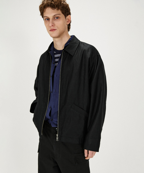 SHIRTER（シャーター）の「LINEN MOLESKIN FOREMAN JACKET (BLACK)（ミリタリージャケット・メンズ・その他・LARGE/MEDIUM/SMALL）」の6枚目の写真