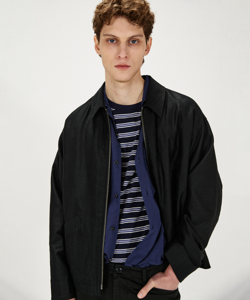 SHIRTER（シャーター）の「LINEN MOLESKIN FOREMAN JACKET (BLACK)（ミリタリージャケット・メンズ・その他・LARGE/MEDIUM/SMALL）」の7枚目の写真