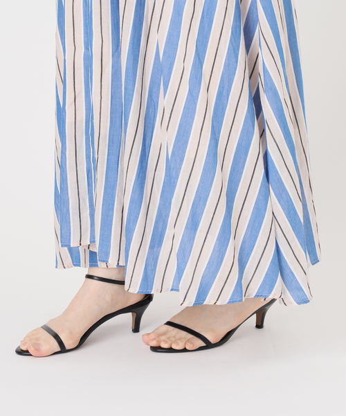 Spick & Span(スピックアンドスパン)の「《WEB限定追加》ne Quittez pas Cotton Voile Stripe Waist Gather Dress(ワンピース・レディース・ラベンダー/ブルー・MEDIUM)」の18枚目の写真