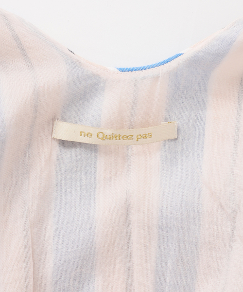 Spick & Span(スピックアンドスパン)の「《WEB限定追加》ne Quittez pas Cotton Voile Stripe Waist Gather Dress(ワンピース・レディース・ラベンダー/ブルー・MEDIUM)」の22枚目の写真