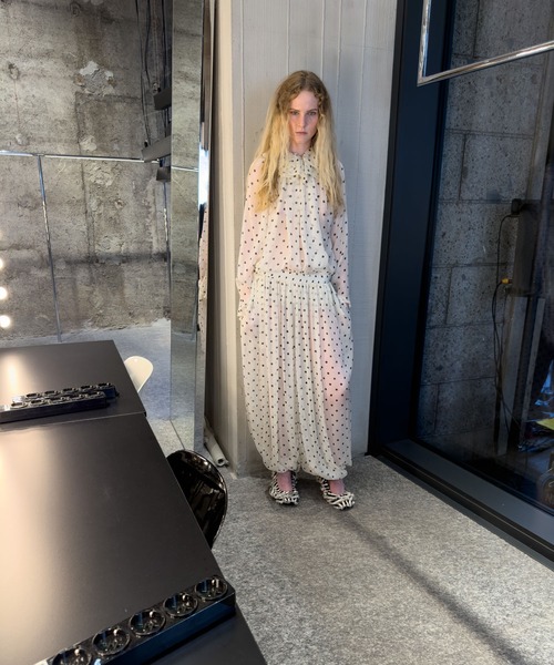 MSGM(エムエスジーエム)の「ポルカドット シフォン バルーンパンツ(その他パンツ・レディース・ブラック・40)」の4枚目の写真