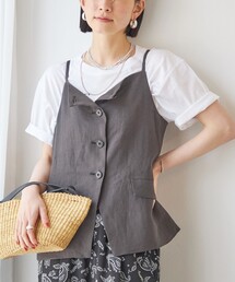 TICCA | TICCA:〈手洗い可能〉リネン キャミソール ベスト(ベスト)