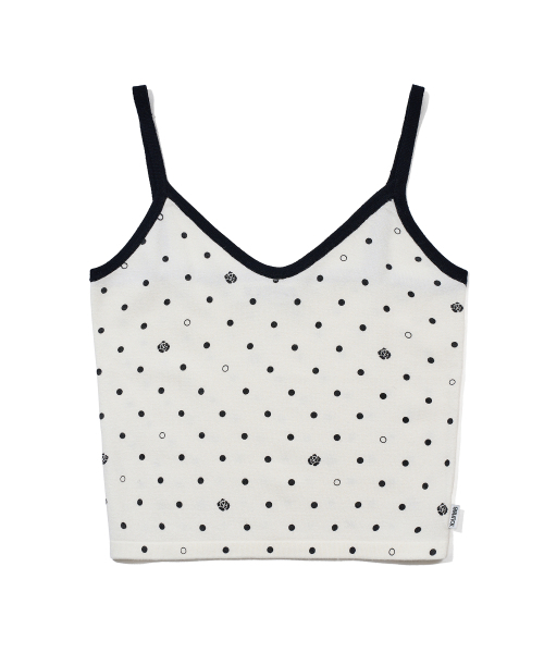 YOUHEE(ユヒ)の「ROSE DOT KNIT SLEEVELESS_IVORY(Tシャツ/カットソー・レディース・その他・FREE)」の2枚目の写真