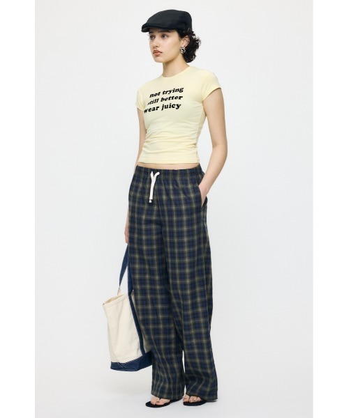 MOUSSY(マウジー)の「JC BACK CHECK パンツ(その他パンツ・レディース・アイボリー/グリーン・1/2)」の4枚目の写真