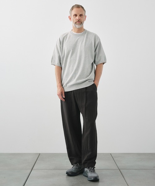 ATON（エイトン）の「【ATON / エイトン】COTTON WASHI KNIT HALF