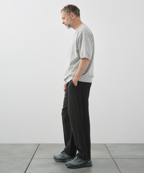 ATON(エイトン)の「【ATON / エイトン】COTTON WASHI KNIT HALF SLEEVE CREWNECK SWEATER(ニット/セーター・メンズ・ダークグレー/グレー・6/4)」の10枚目の写真