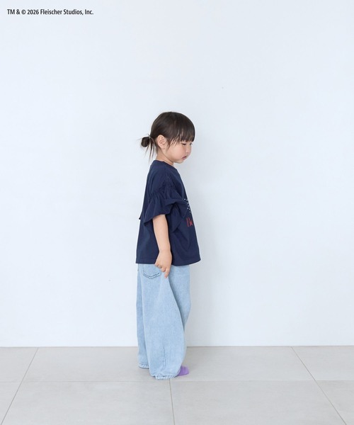 LOWRYS FARM(ローリーズファーム)の「BettyフリルTEE 668081(Tシャツ/カットソー・キッズ・ネイビー/オフホワイト・130cm/120cm/110cm/150cm/140cm)」の11枚目の写真