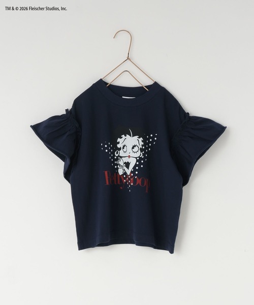 LOWRYS FARM(ローリーズファーム)の「BettyフリルTEE 668081(Tシャツ/カットソー・キッズ・ネイビー/オフホワイト・130cm/120cm/110cm/150cm/140cm)」の21枚目の写真