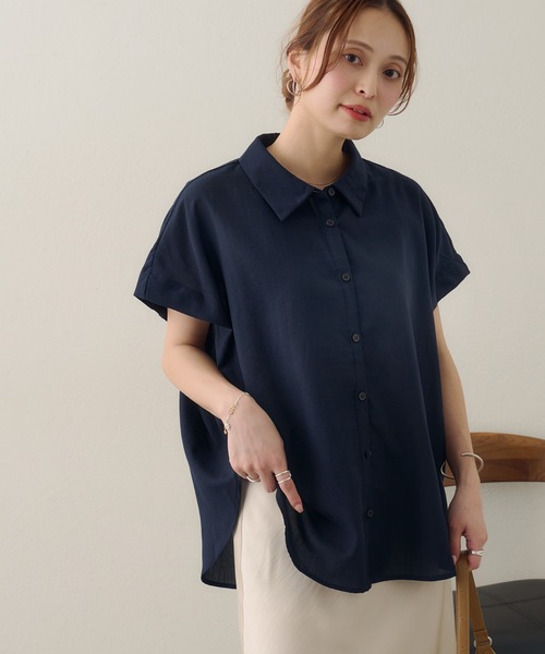 DISCOAT(ディスコート)の「【Noka/WEB限定】レギュラーカラーフレンチシャツ(シャツ/ブラウス・レディース・イエロー/ネイビー/ライトグレー・FREE)」の18枚目の写真