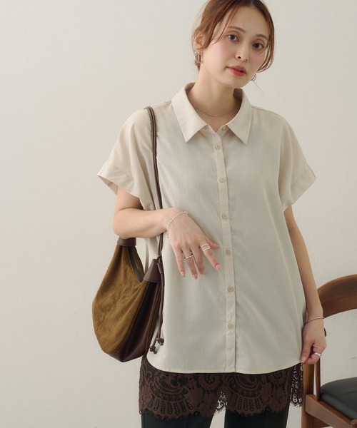 DISCOAT(ディスコート)の「【Noka/WEB限定】レギュラーカラーフレンチシャツ(シャツ/ブラウス・レディース・イエロー/ネイビー/ライトグレー・FREE)」の11枚目の写真