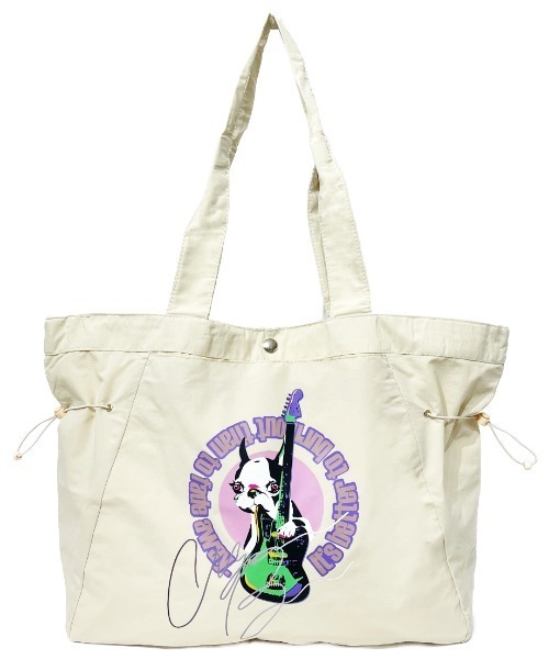 CRYSTAL BALL(クリスタルボール)の「Out of the blue Tote Bag(トートバッグ・レディース・ブラック/ベージュ・FREE)」の4枚目の写真