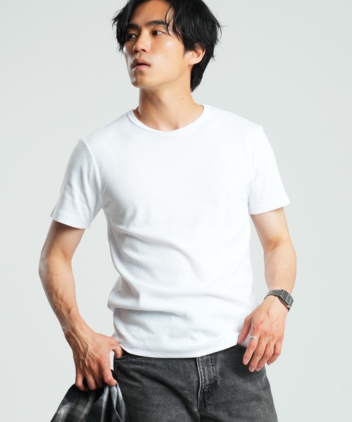 (Never) Acquiesce(ネバーアクイース)の「スパンテレコクルーネック半袖T(Tシャツ/カットソー・メンズ・ホワイト/ブラック/グレー・LARGE/X-LARGE/MEDIUM)」の5枚目の写真