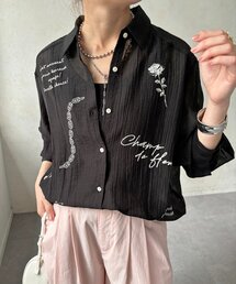 【WEB限定】ロゴプリントシアーシャツ