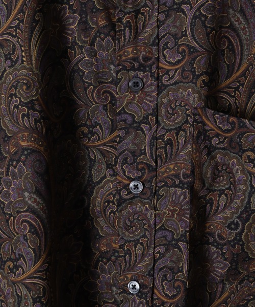 Art re A select(アトリエセレクト)の「【MADE IN JAPAN】ペイズリー総柄 クロップド ハーフスリーブシャツ(シャツ/ブラウス・メンズ・ブラウン系その他/ブラック系その他/チャコールグレー/レッド系その他・L/M)」の22枚目の写真