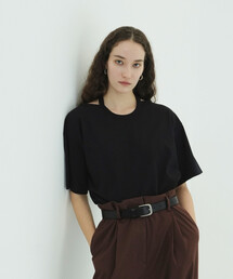 CLANE/クラネ W FACE NOTCHED RIB OVER TOPS/ダブルフェイスノッチドリブオーバートップス