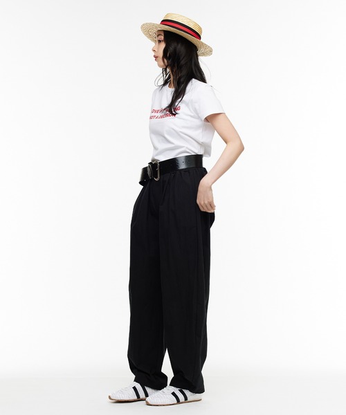 Narcissus（ナルシス）の「【Narcissus】ロゴTシャツ 半袖 コンパクトT カットソー（Tシャツ/カットソー・レディース・ホワイト/チャコール/ブラック・FREE）」の5枚目の写真