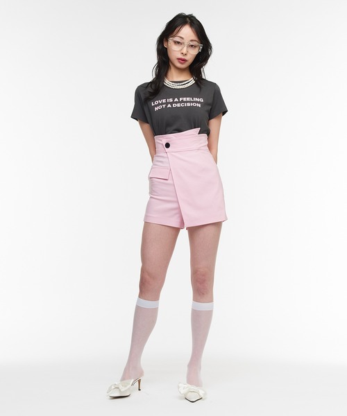 Narcissus（ナルシス）の「【Narcissus】ロゴTシャツ 半袖 コンパクトT カットソー（Tシャツ/カットソー・レディース・ホワイト/チャコール/ブラック・FREE）」の8枚目の写真