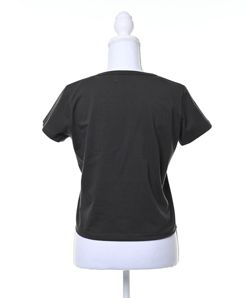 Narcissus（ナルシス）の「【Narcissus】ロゴTシャツ 半袖 コンパクトT カットソー（Tシャツ/カットソー・レディース・ホワイト/チャコール/ブラック・FREE）」の17枚目の写真