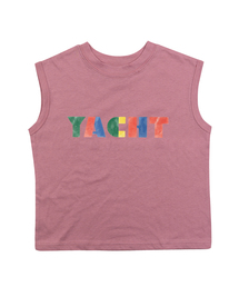 ヨット 袖なしTシャツ - グレイッシュピンク