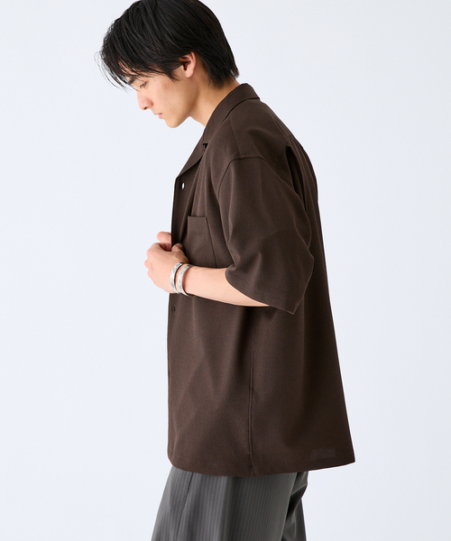 EDIFICE(エディフィス)の「ストライプ クレープ 5S オープンシャツ(シャツ/ブラウス・メンズ・ブラック/ブラウン・LARGE/MEDIUM/SMALL)」の7枚目の写真