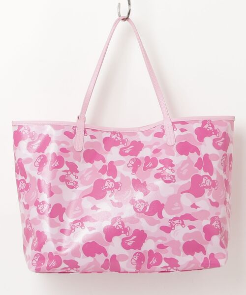 A BATHING APE(アベイシングエイプ)の「BABY LISA ABC CAMO TOTE BAG(トートバッグ・レディース・ピンク/サックスブルー・FREE)」の11枚目の写真