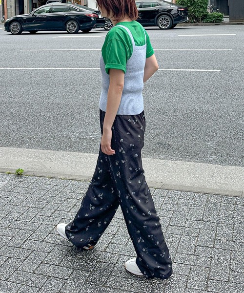 PILIT(ピリット)の「フラワー イージーパンツ(その他パンツ・レディース・ブラック/アイボリー・MEDIUM)」の3枚目の写真