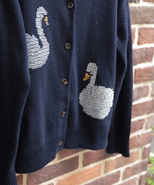 NOMBRE IMPAIR(ノンブルアンペール)の「【予約】スワン刺繍 クルーネックカーデ(ニット/セーター・レディース・グレー/ネイビー・FREE)」の5枚目の写真