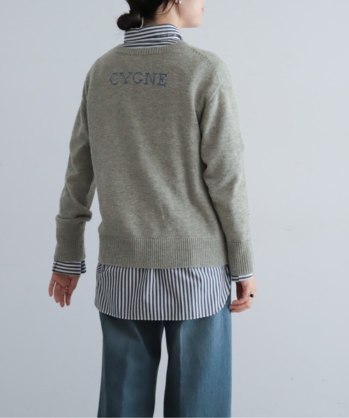 NOMBRE IMPAIR(ノンブルアンペール)の「【予約】スワン刺繍 クルーネックカーデ(ニット/セーター・レディース・グレー/ネイビー・FREE)」の14枚目の写真