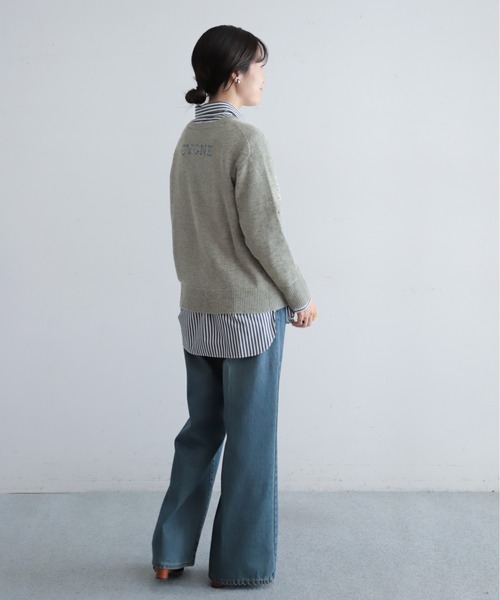 NOMBRE IMPAIR(ノンブルアンペール)の「【予約】スワン刺繍 クルーネックカーデ(ニット/セーター・レディース・グレー/ネイビー・FREE)」の10枚目の写真