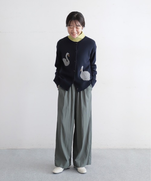 NOMBRE IMPAIR(ノンブルアンペール)の「【予約】スワン刺繍 クルーネックカーデ(ニット/セーター・レディース・グレー/ネイビー・FREE)」の21枚目の写真