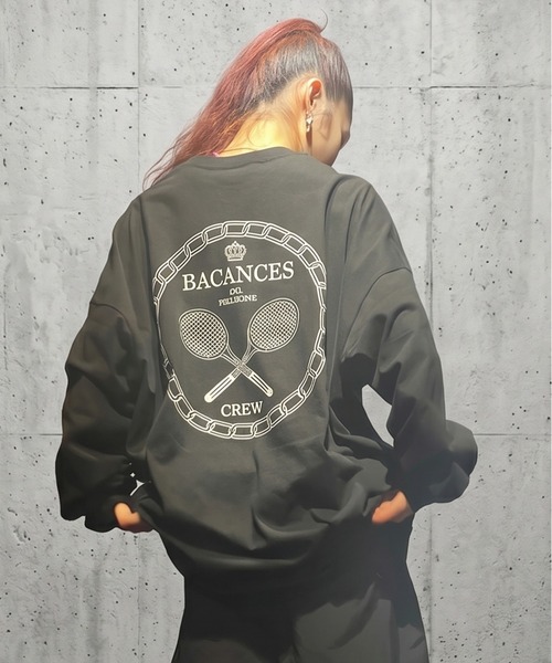 BACANCES ALL INCLUSIVE（バカンサスオールインクルーシブ）の「BC L/S T- SHIRTS[TENNIS CREW]（Tシャツ/カットソー・メンズ・ホワイト/ブラック・M）」の2枚目の写真