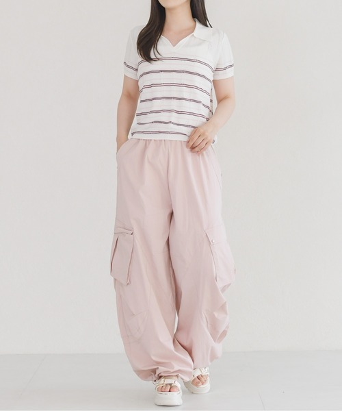 MISCH MASCH（ミッシュマッシュ）の「2026春夏新作 配色ボーダースキッパーニット（ニット/セーター・レディース・ブルー/ピンク・ﾌﾘ-）」の18枚目の写真