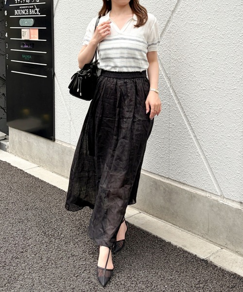 MISCH MASCH（ミッシュマッシュ）の「2026春夏新作 配色ボーダースキッパーニット（ニット/セーター・レディース・ブルー/ピンク・ﾌﾘ-）」の15枚目の写真