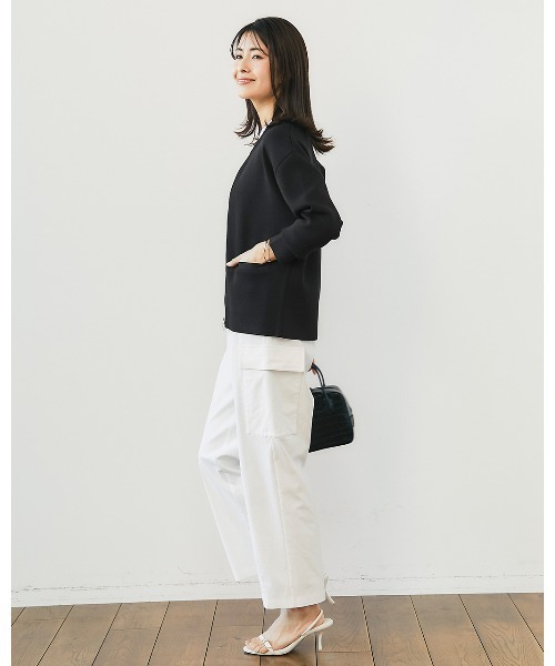 DoCLASSE( ドゥクラッセ)の「ドライタッチ・タックカーゴパンツ(カーゴパンツ・レディース・オフホワイト/ダークネイビー/オリーブ・11/13/9)」の6枚目の写真
