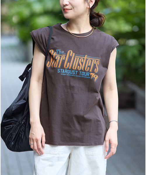 JOURNAL STANDARD(ジャーナルスタンダード)の「JS FES VINTAGE スリーブレスTシャツ(Tシャツ/カットソー・レディース・ベージュ/ブラック系その他・FREE)」の8枚目の写真