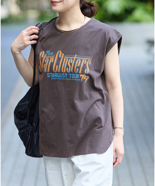 JOURNAL STANDARD(ジャーナルスタンダード)の「JS FES VINTAGE スリーブレスTシャツ(Tシャツ/カットソー・レディース・ベージュ/ブラック系その他・FREE)」の9枚目の写真