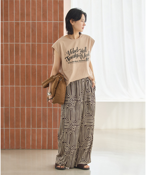 JOURNAL STANDARD(ジャーナルスタンダード)の「JS FES VINTAGE スリーブレスTシャツ(Tシャツ/カットソー・レディース・ベージュ/ブラック系その他・FREE)」の13枚目の写真