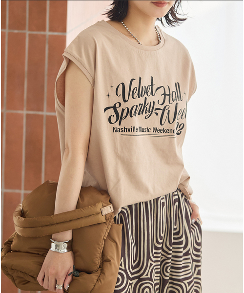 JOURNAL STANDARD(ジャーナルスタンダード)の「JS FES VINTAGE スリーブレスTシャツ(Tシャツ/カットソー・レディース・ベージュ/ブラック系その他・FREE)」の17枚目の写真