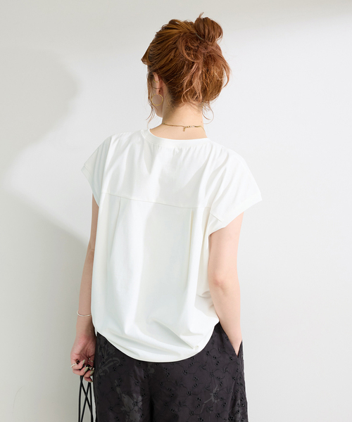 B.C STOCK(ベーセーストック)の「UVcare / 接触冷感 / 遮熱 / add Function フロントドローコードプルオーバー(Tシャツ/カットソー・レディース・レッド/ブラック/ホワイト/ブラウン・FREE)」の16枚目の写真