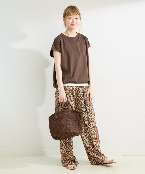 B.C STOCK(ベーセーストック)の「UVcare / 接触冷感 / 遮熱 / add Function フロントドローコードプルオーバー(Tシャツ/カットソー・レディース・レッド/ブラック/ホワイト/ブラウン・FREE)」の17枚目の写真