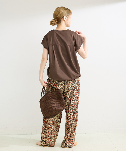 B.C STOCK(ベーセーストック)の「UVcare / 接触冷感 / 遮熱 / add Function フロントドローコードプルオーバー(Tシャツ/カットソー・レディース・レッド/ブラック/ホワイト/ブラウン・FREE)」の19枚目の写真
