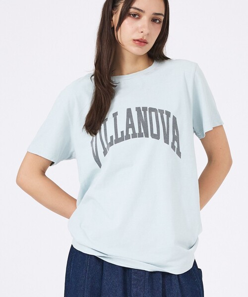 Rouge vif la cle（ルージュヴィフラクレ）の「【REMI RELIEF / レミレリーフ】SP加工/ロゴT/VILLANOVA（Tシャツ/カットソー・レディース・グレー/ライトブルー/ホワイト/ブラック・フリー）」の4枚目の写真